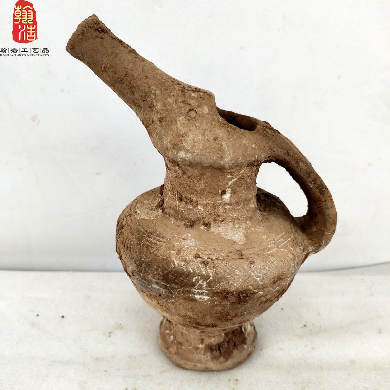云雷纹硬陶长流盉陶器摆件1979年浙江江山出土现藏江山县文物管理委员会