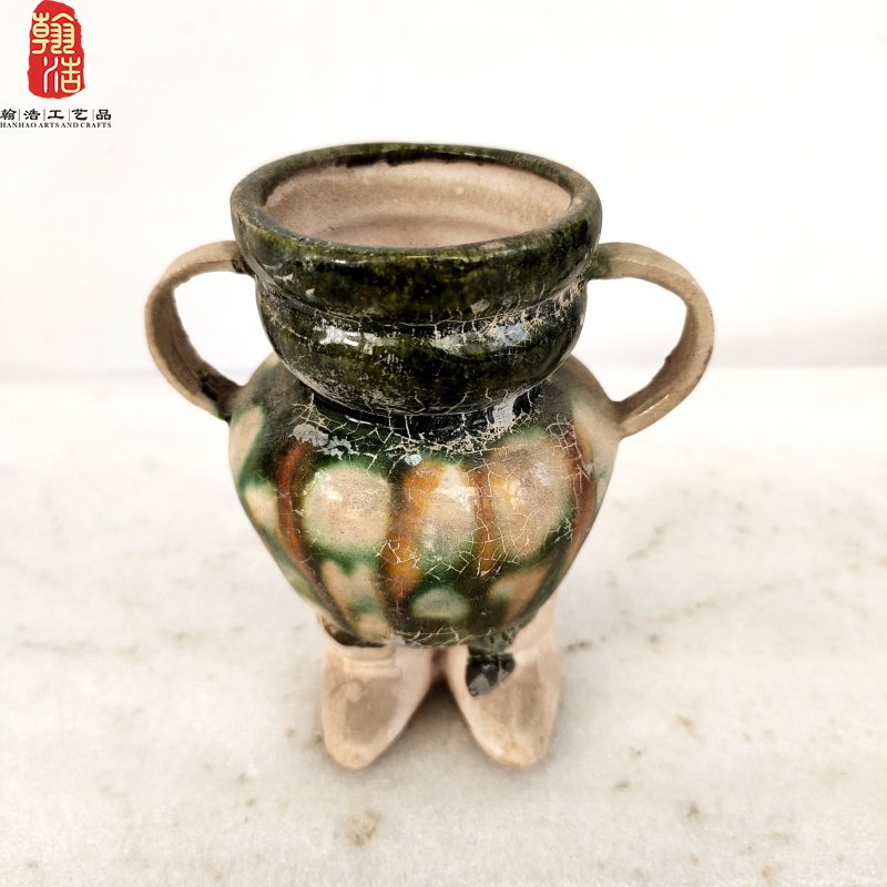 彩陶人形罐陶器摆件青铜时代四坝文化现藏甘肃省文物工作队