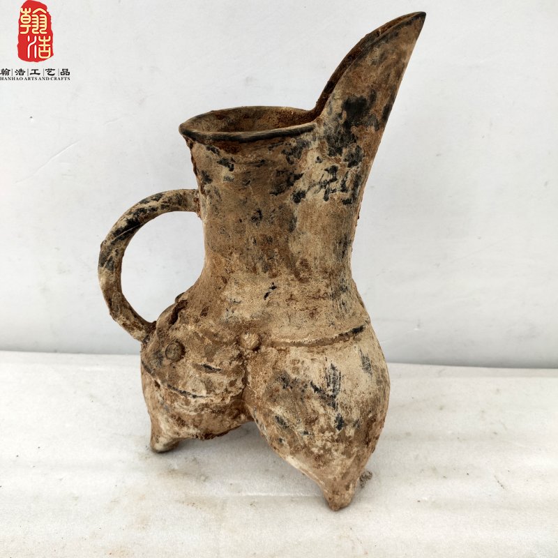 红陶鬶陶器酒器摆件新石器时代龙山文化