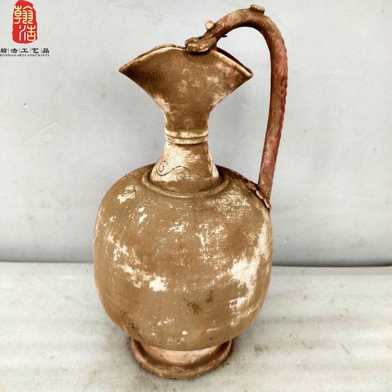 初唐陶壶摆件酒店酒馆饭店酒文化博物馆展览