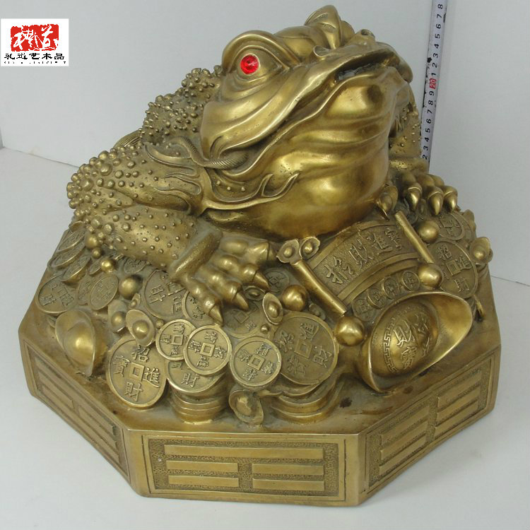郑州金蟾纯铜工艺品开业贺礼摆件黄铜