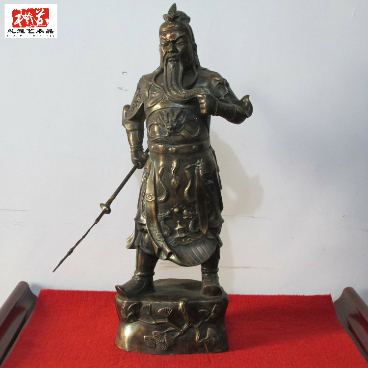 郑州武财神关公赵公明骑虎赵公明铜像居家摆件