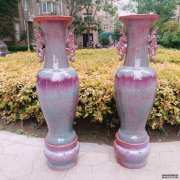 郑州开业大花瓶落地摆件郑州开业工艺品落地大花瓶钧瓷